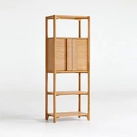 Vertex Bookcase Bar Cabinet