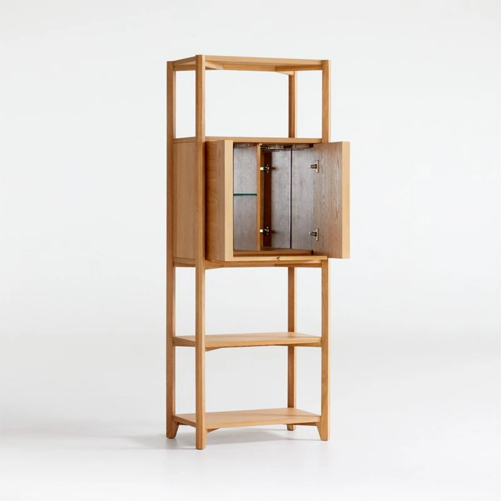 Vertex Bookcase Bar Cabinet