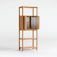 Vertex Bookcase Bar Cabinet