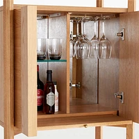 Vertex Bookcase Bar Cabinet