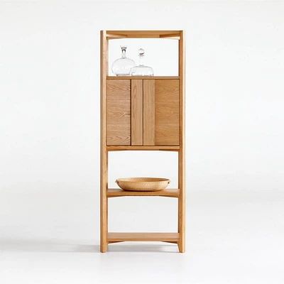 Vertex Bookcase Bar Cabinet