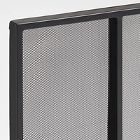Black Vertical Fireplace Screen