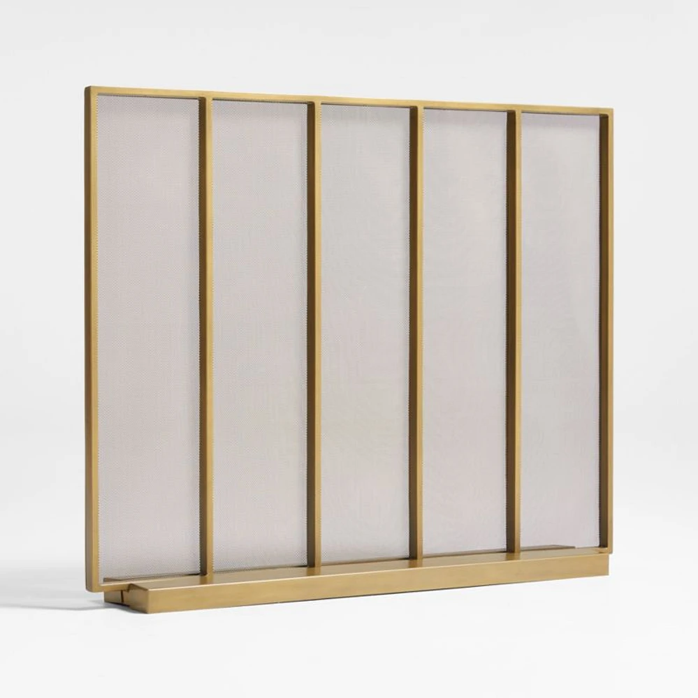 Brass Vertical Fireplace Screen