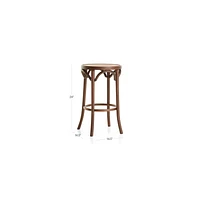 Vienna Walnut Backless Counter Stool