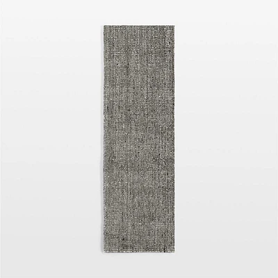 Vienne Performance Wool Striped Sage Green Runner Rug 2'10"x9'