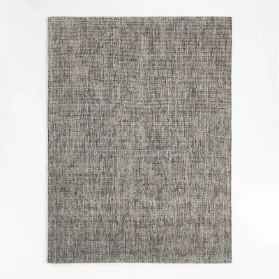 Vienne Wool Striped <br />White and Blue Area Rug 6'x9'