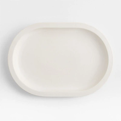 Villa White Oval Stoneware Platter