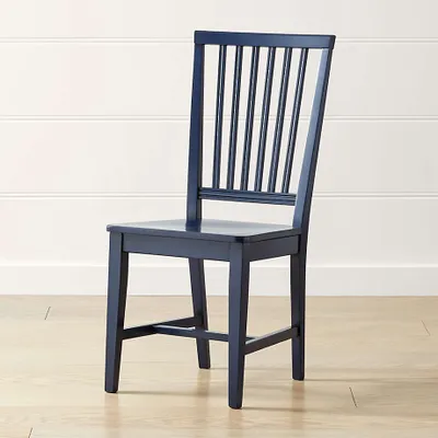 Village Indigo Wood Dining Chair