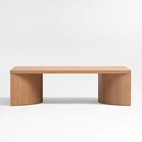 Virage Light Brown Oak Wood 54" Rectangular Coffee Table