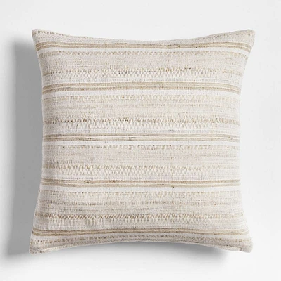 Vittoria Silk Blend Textured 23x23 Calm Beige Throw Pillow Cover
