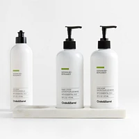 Geranium + Bergamot Hand Soap, Lotion and Dish Soap Set with White Marble Caddy