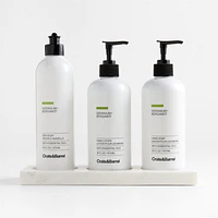 Geranium + Bergamot Hand Soap, Lotion and Dish Soap Set with White Marble Caddy