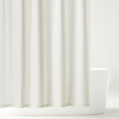 Ivory Organic Waffle Shower Curtain