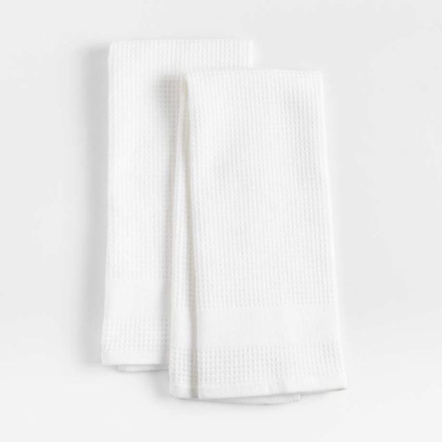 Crate and Barrel, Textured Terry Dish Towel, Set of 2 - Zola