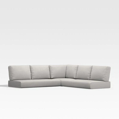 Walker Silver Sunbrella ® 3-Piece Outdoor Sectional Sofa Cushions