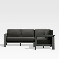 Walker Metal -Piece Outdoor Sectional Sofa with Cast Charcoal Grey Sunbrella ® Cushions