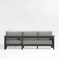 Walker Metal -Piece Outdoor Sectional Sofa with Cast Silver Sunbrella ® Cushions