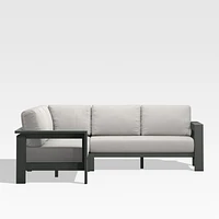 Walker Metal -Piece Outdoor Sectional Sofa with Cast Silver Sunbrella ® Cushions