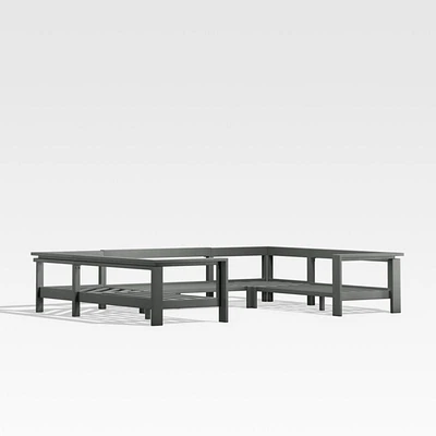 Walker Black Metal 5-Piece Outdoor Sectional Sofa Frame