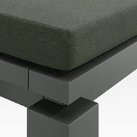 Walker Metal Outdoor Dining Bench with Cast Sage Green Sunbrella ® Cushion