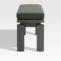 Walker Metal Outdoor Dining Bench with Cast Sage Green Sunbrella ® Cushion