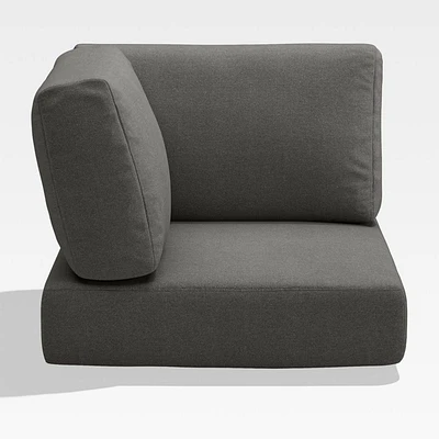 Walker Cast Charcoal Grey Sunbrella ® Outdoor Sectional Corner Cushion