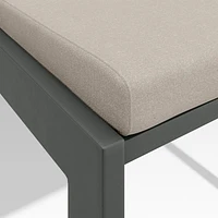 Walker Metal Outdoor Dining Side Chair with Canvas Flax Beige Sunbrella ® Cushions
