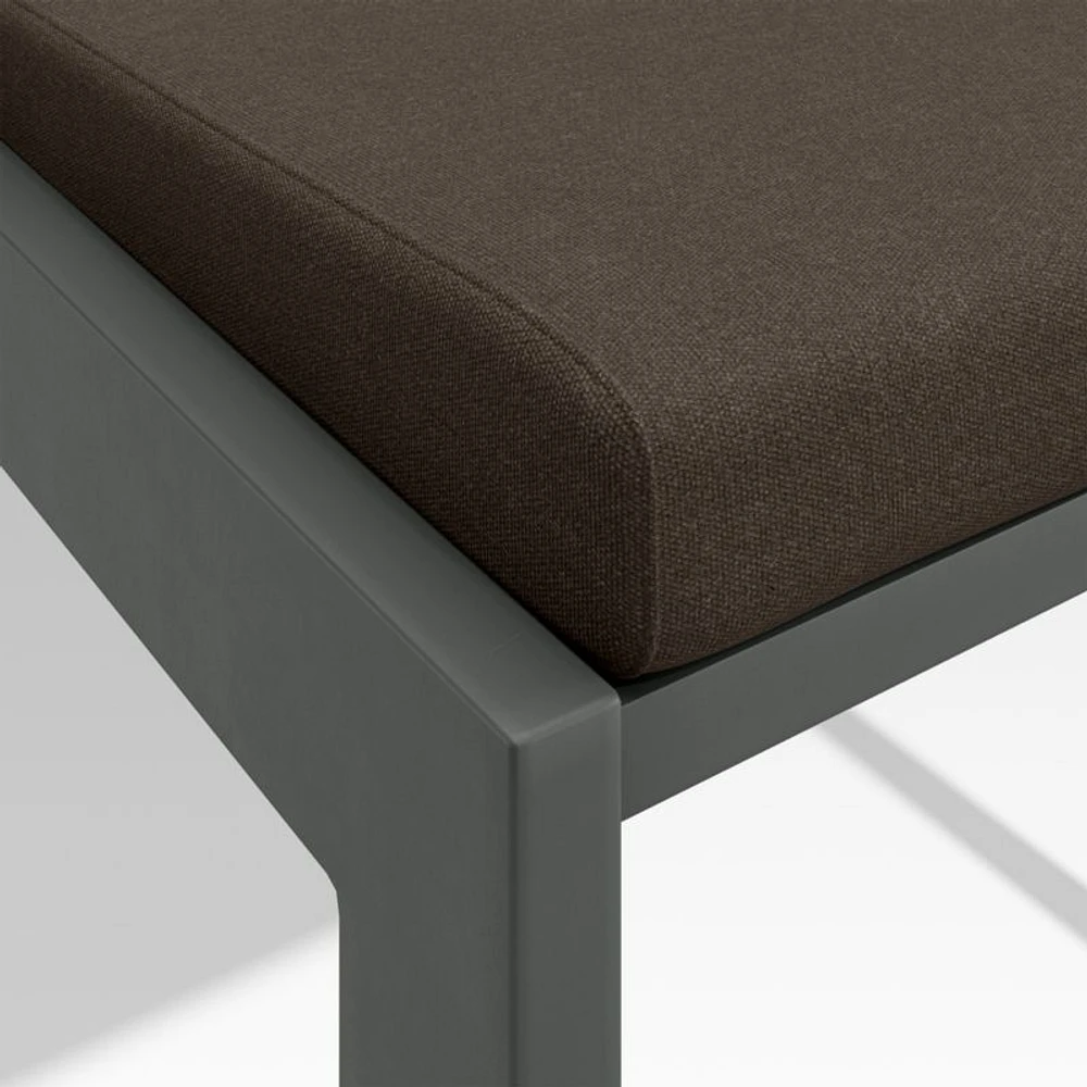 Walker Metal Outdoor Dining Side Chair with Canvas Java Brown Sunbrella ® Cushions