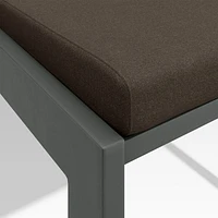 Walker Metal Outdoor Dining Side Chair with Canvas Java Brown Sunbrella ® Cushions