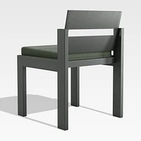 Walker Metal Outdoor Dining Side Chair with Cast Sage Green Sunbrella ® Cushions