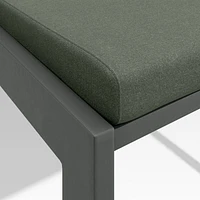 Walker Metal Outdoor Dining Side Chair with Cast Sage Green Sunbrella ® Cushions