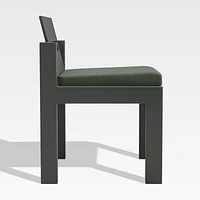 Walker Metal Outdoor Dining Side Chair with Cast Sage Green Sunbrella ® Cushions