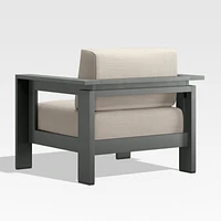 Walker Metal Outdoor Lounge Chair with Canvas Flax Beige Sunbrella ® Cushions