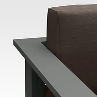 Walker Metal Outdoor Lounge Chair with Canvas Java Brown Sunbrella ® Cushions