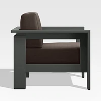 Walker Metal Outdoor Lounge Chair with Canvas Java Brown Sunbrella ® Cushions
