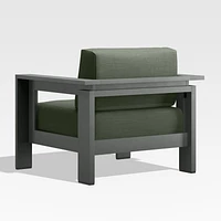 Walker Metal Outdoor Lounge Chair with Cast Sage Green Sunbrella ® Cushions