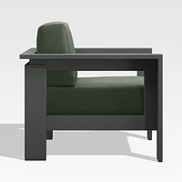 Walker Metal Outdoor Lounge Chair with Cast Sage Green Sunbrella ® Cushions