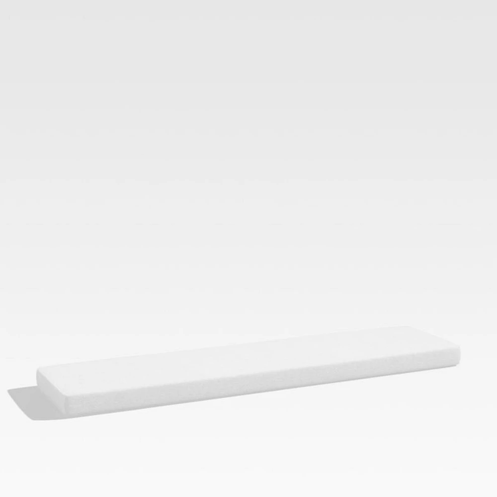 Walker Canvas White Sunbrella® Outdoor Dining Bench Cushion