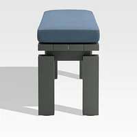 Walker Metal Outdoor Dining Bench with Sapphire Sunbrella ® Cushion