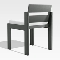 Walker Metal Outdoor Dining Chair with Canvas White Sunbrella ® Cushion