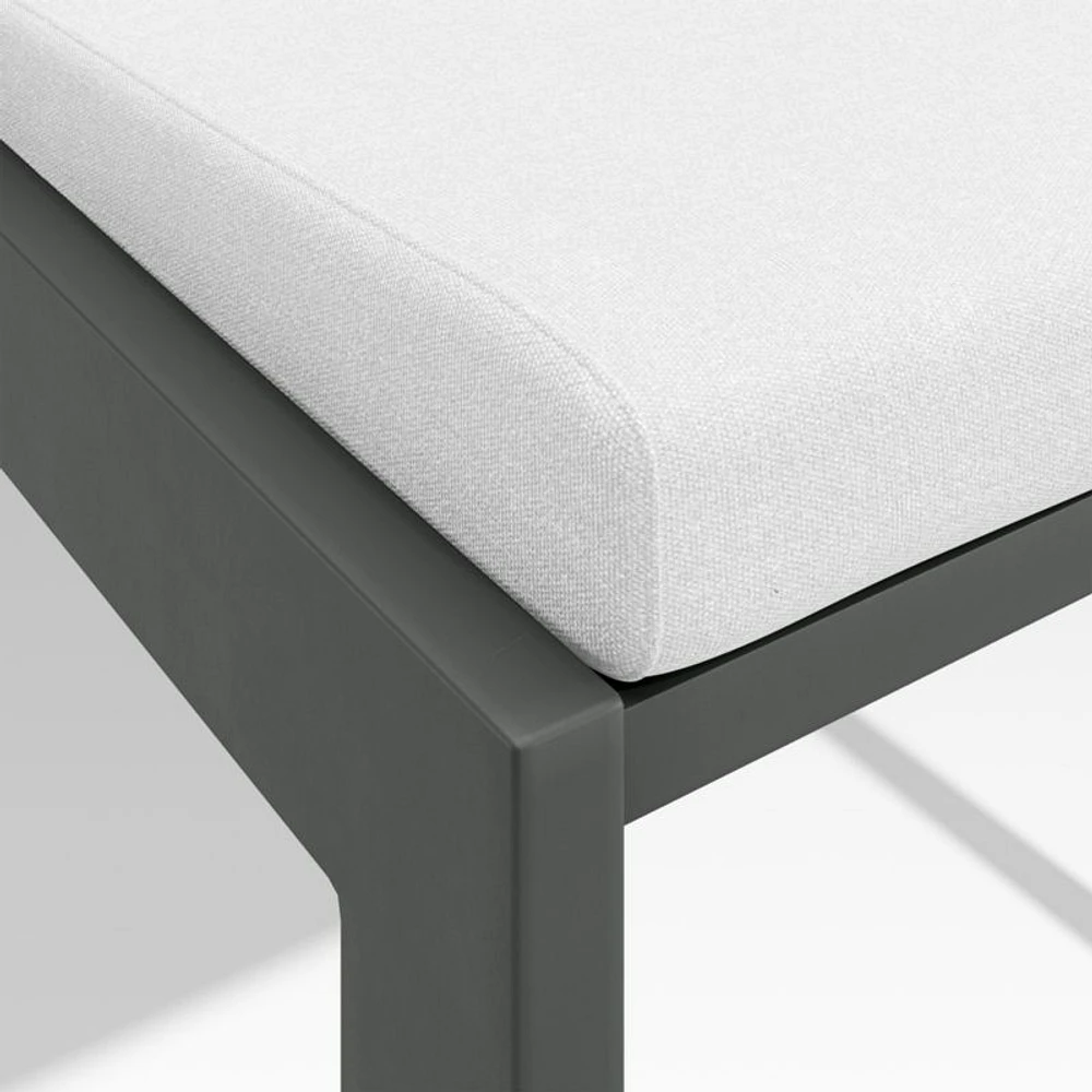 Walker Metal Outdoor Dining Chair with Canvas White Sunbrella ® Cushion