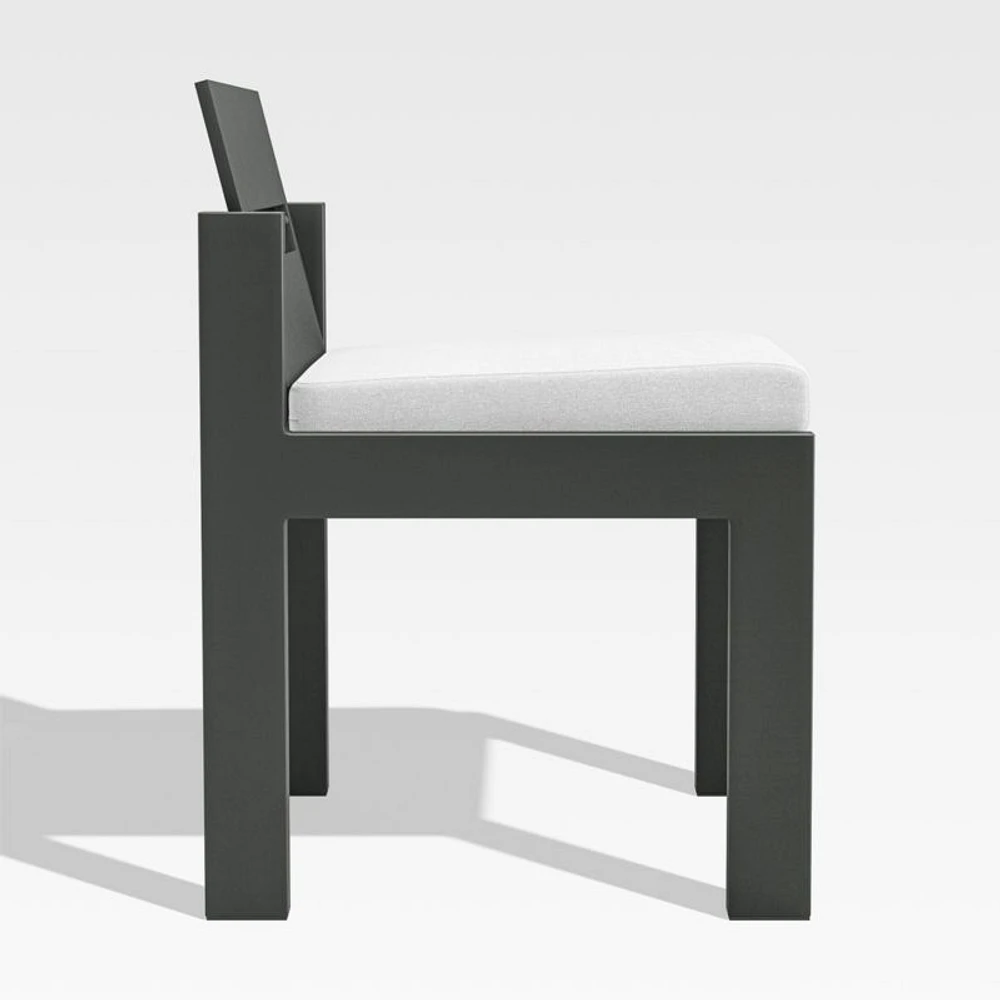 Walker Metal Outdoor Dining Chair with Canvas White Sunbrella ® Cushion