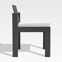 Walker Metal Outdoor Dining Chair with Canvas White Sunbrella ® Cushion