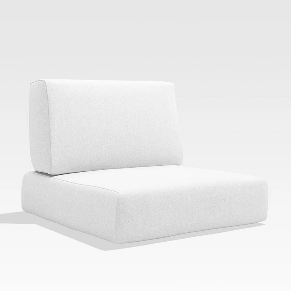 Walker Canvas White Outdoor Lounge/Swivel Chair Cushions, Set of 2