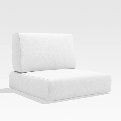Walker Canvas White Outdoor Lounge/Swivel Chair Cushions, Set of 2