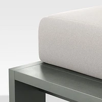 Walker Metal Outdoor Ottoman with Cast Ash Brown Sunbrella ® Cushion