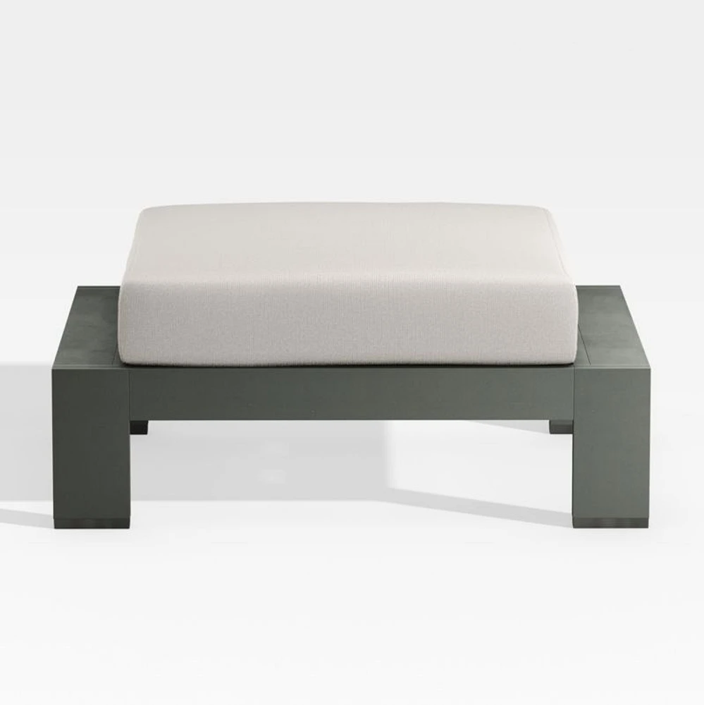 Walker Metal Outdoor Ottoman with Cast Ash Brown Sunbrella ® Cushion
