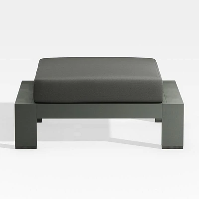 Walker Metal Outdoor Ottoman with Cast Charcoal Grey Sunbrella ® Cushion