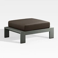 Walker Metal Outdoor Ottoman with Canvas Java Brown Sunbrella ® Cushion