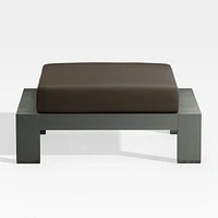 Walker Metal Outdoor Ottoman with Canvas Java Brown Sunbrella ® Cushion